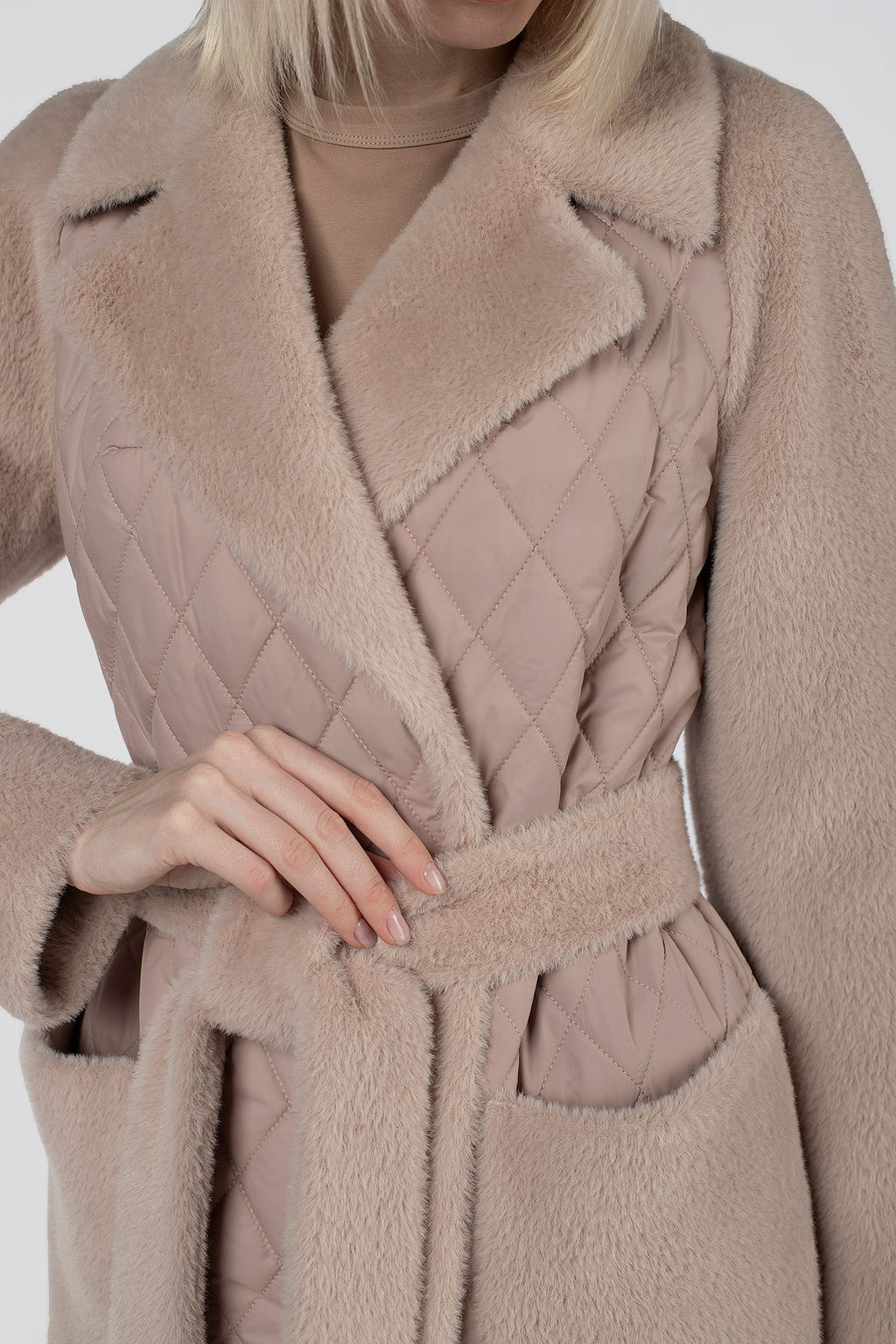 Пальто женское демисезонное (пояс) - El podio фото 7