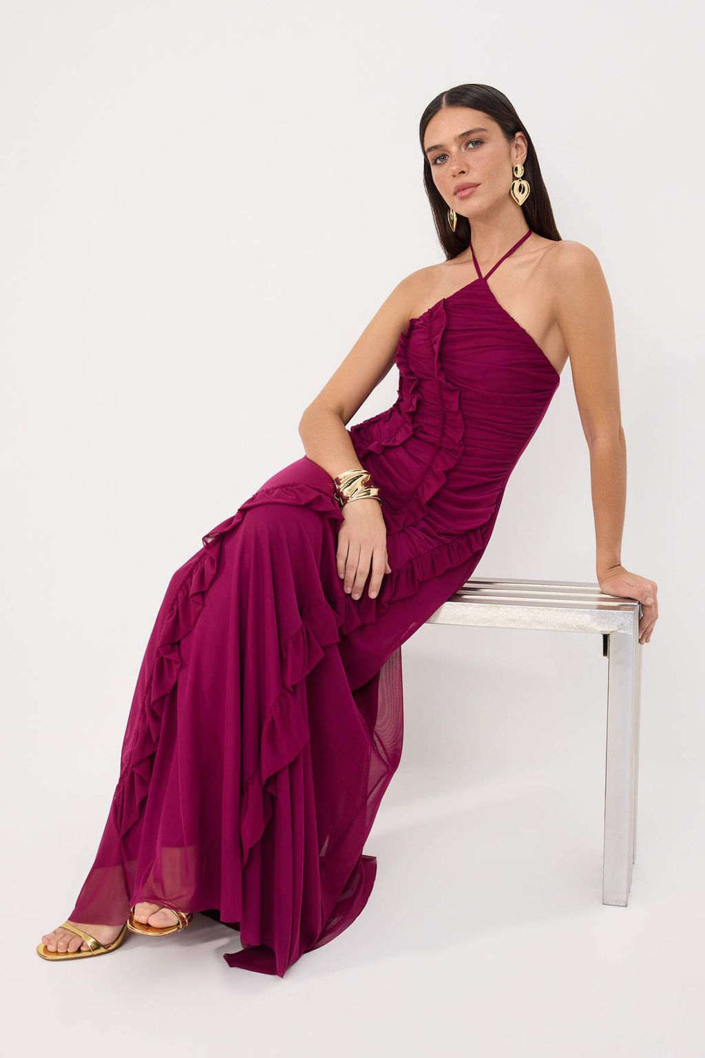 Prom Murdum F?rf?rl? Tul Astarl? Maxi Abiye & Mezuniyet Elbisesi TPRSS26AE00134 - Trendyolmilla фото 2