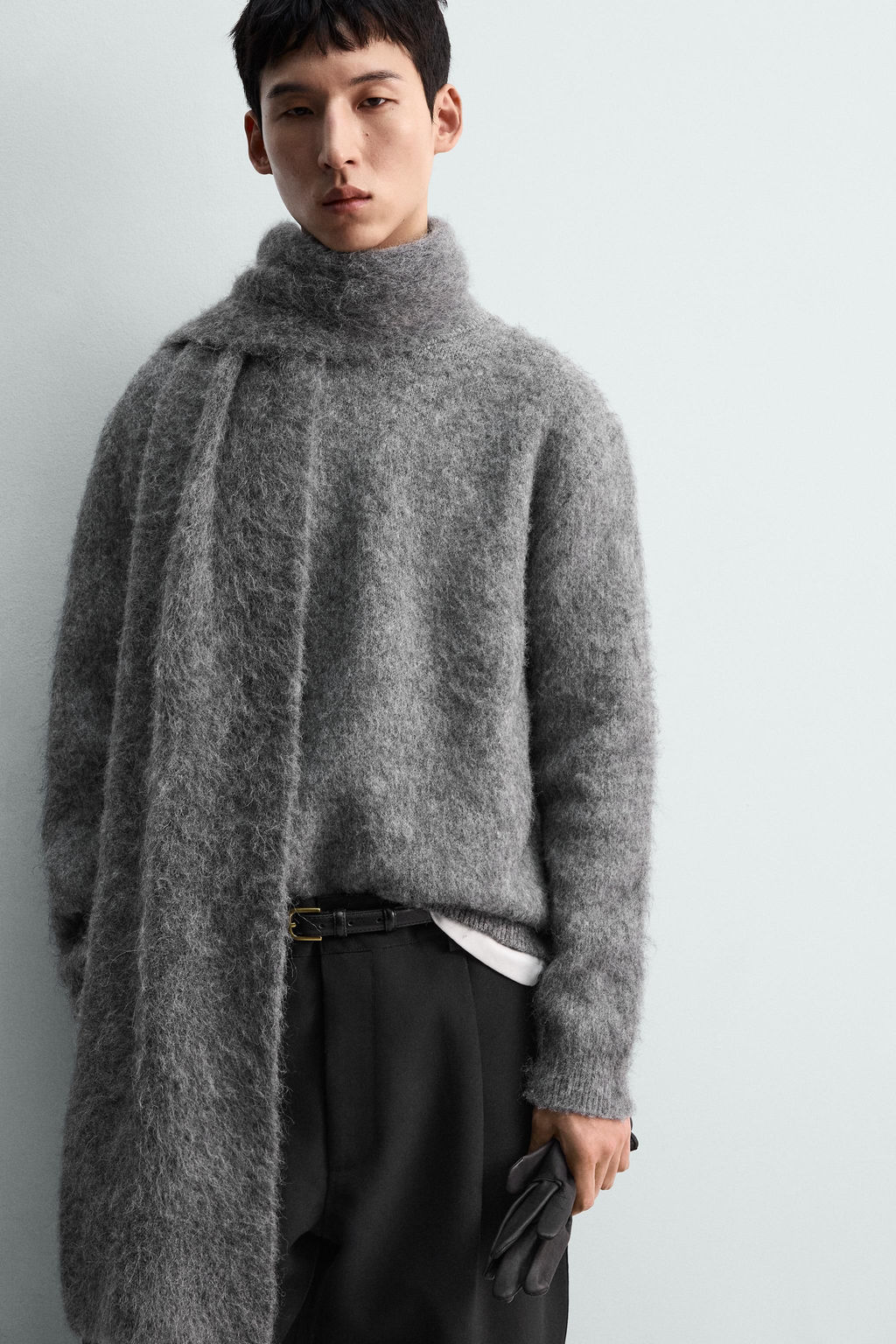 JERSEY CEPILLADO BOXY FIT / Gris oscuro - Zara фото 5
