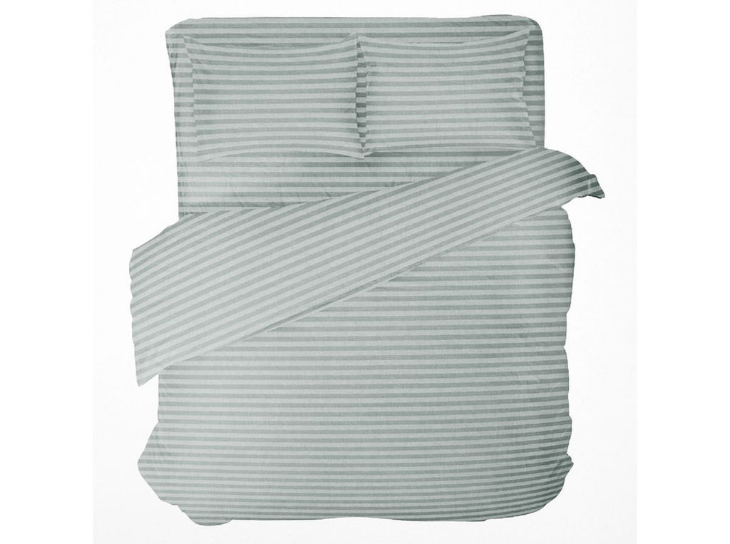 Комплект постельного белья 4254/1-БЧ Дуэт сатин рис."14-4504" цв. серо-бирюзовый 2*2