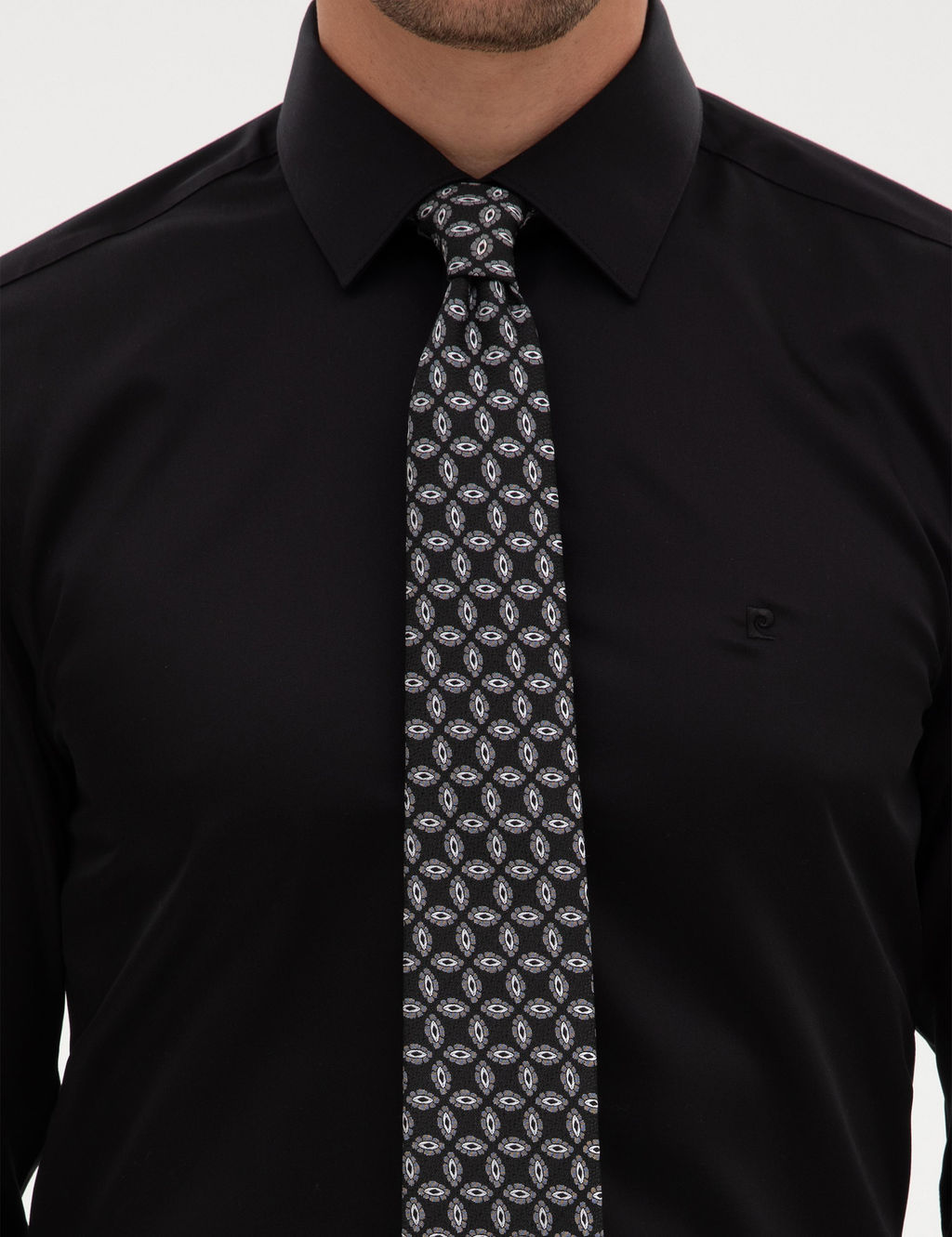 Siyah Slim Fit Uzun Kollu Basic G_mlek - Pierre cardin фото 13