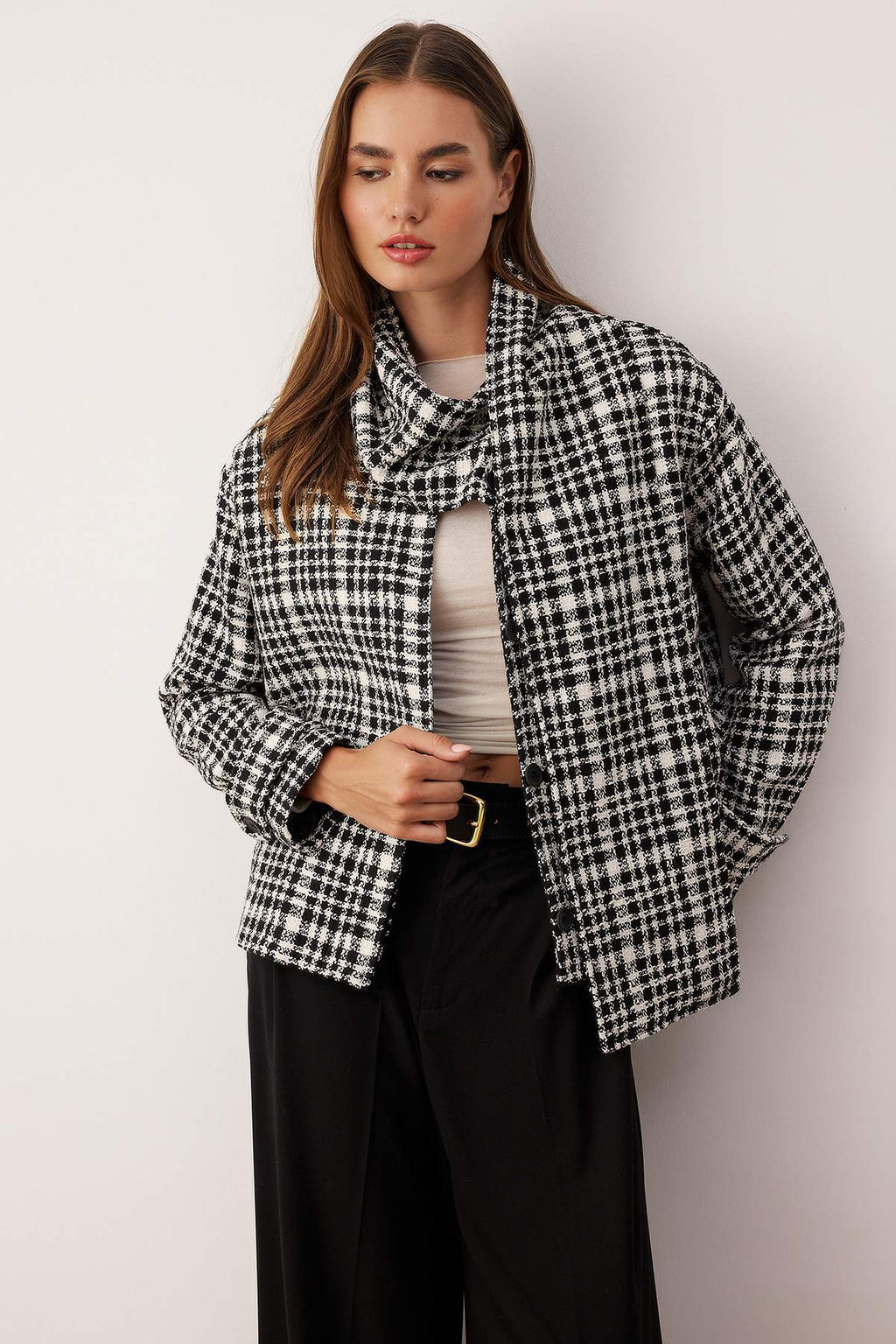 Cok Renkli Regular Kal?p Atk?l? Ekose Kase Mont TWOAW26MO00157