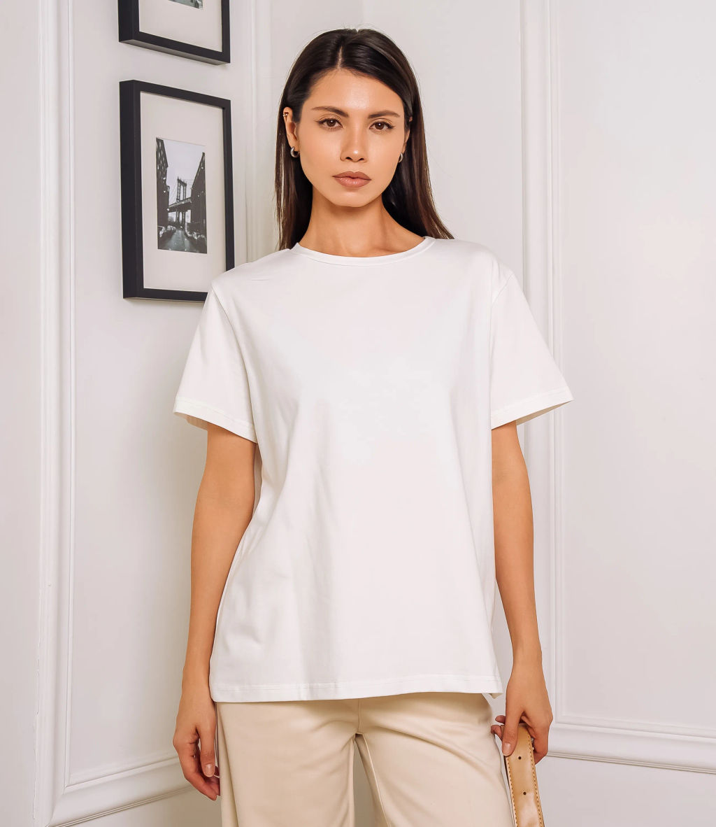 Футболка #1S600, экрю