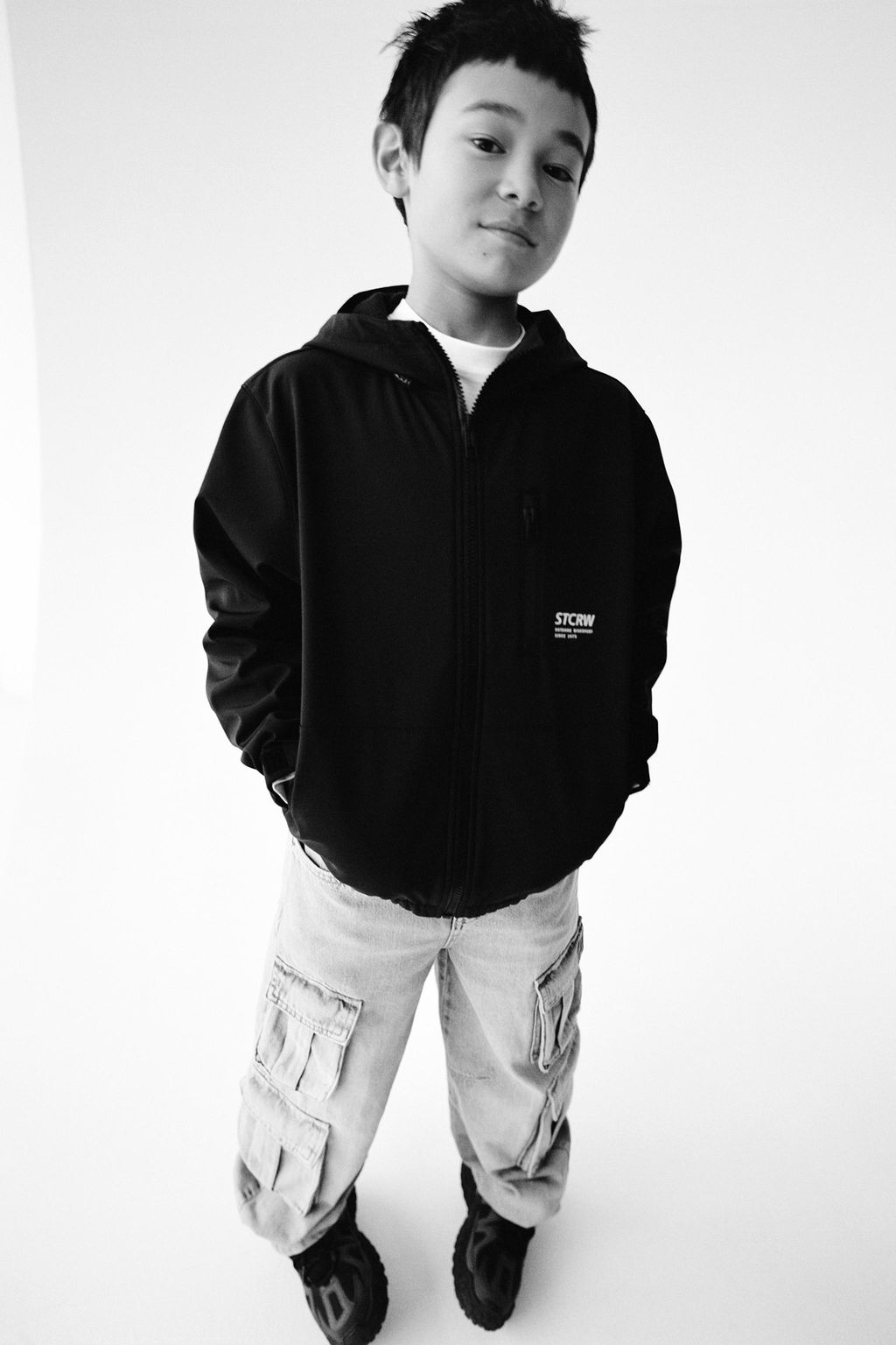 WATER-REPELLENT HOODED LINED TECHNICAL JACKET - Zara фото 12
