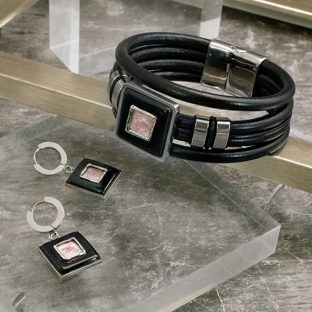 Серьги из муранского стекла MATRIX