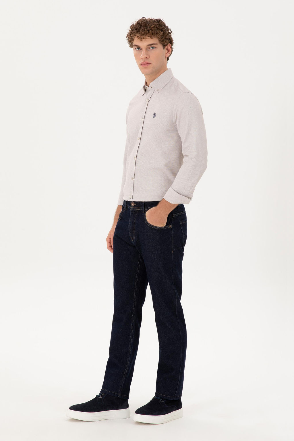 Мужские темно-синие джинсовые брюки - U.s. polo assn фото 3