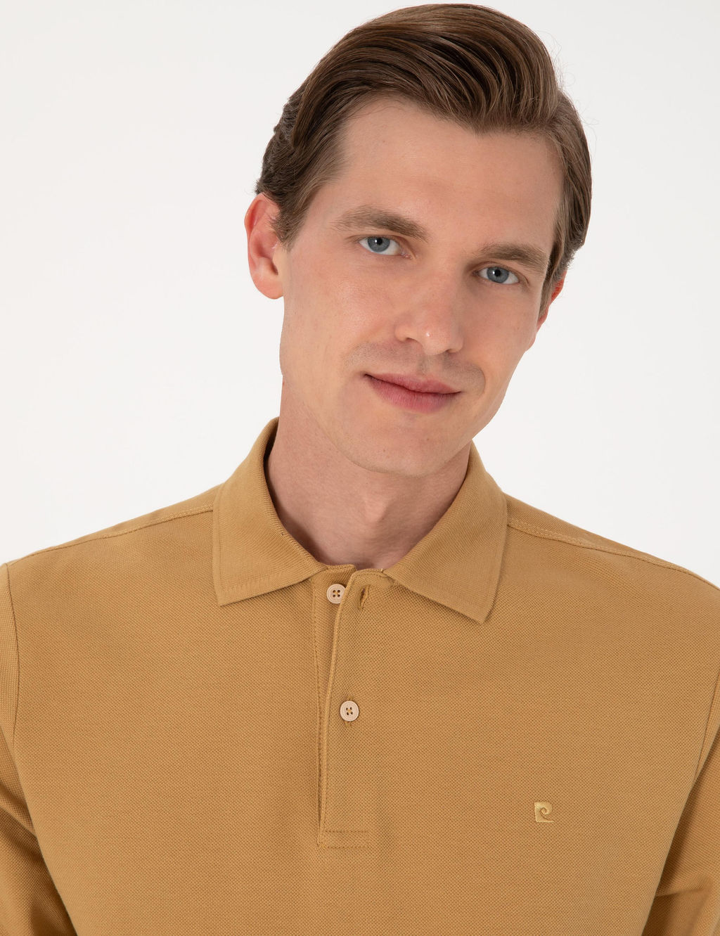 Camel Slim Fit K_vr_lmaz Polo Yaka Basic Pike Sweatshirt