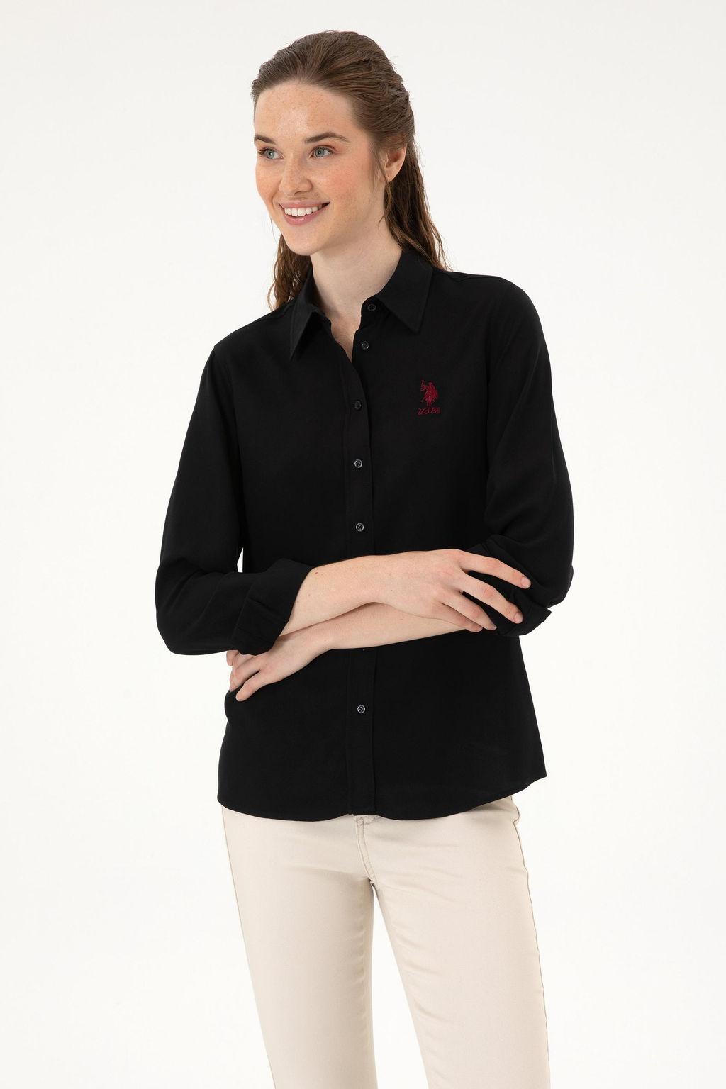 Kad_n Siyah Uzun Kollu G_mlek Sepette S_rpriz _ndirim - U.s. polo assn фото 3