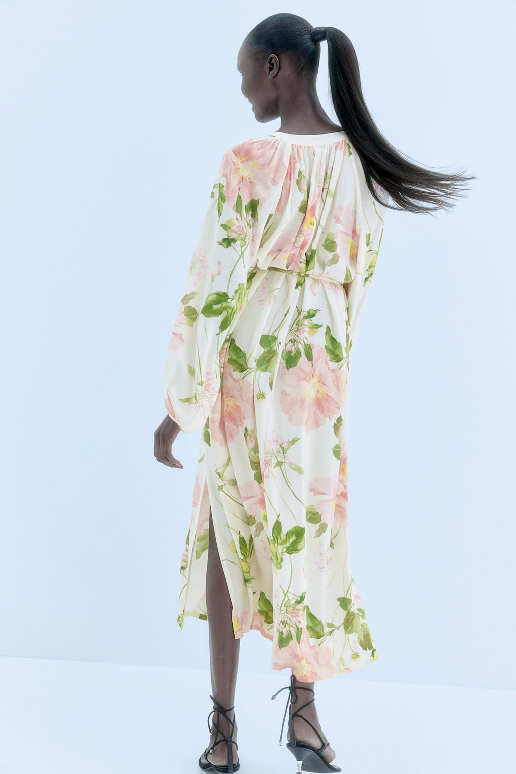 Vestido con mangas globo - H&m фото 3