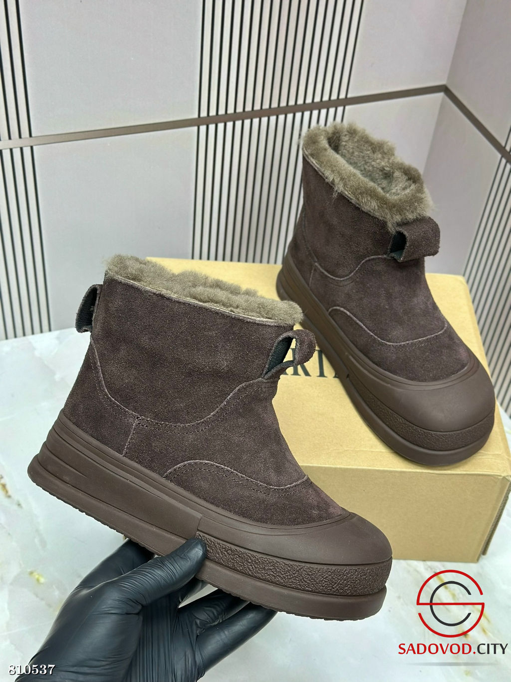 Замшевые женские ботинки для зимы - Bruno фото 6