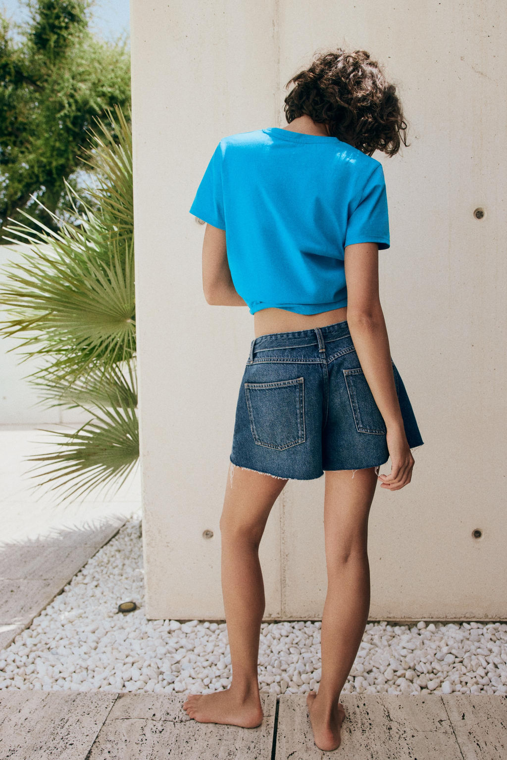 CAMISETA R?STICA ALGOD?N / Azul - Zara фото 6