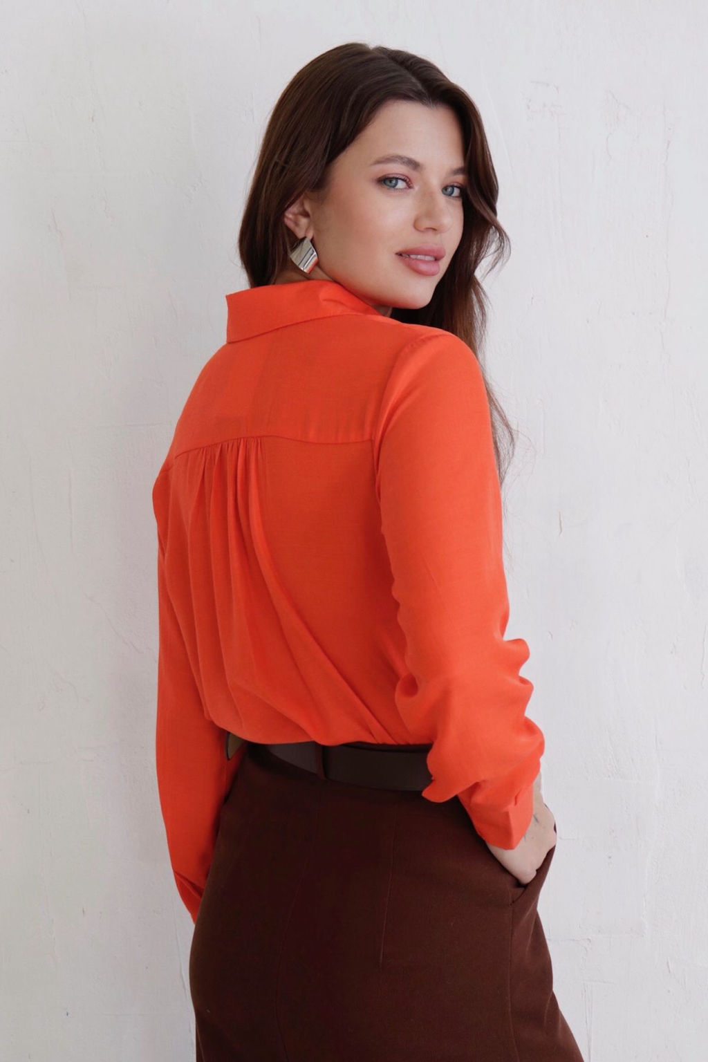 Рубашка с супатной застёжкой свободного силуэта - Martichelli фото 36