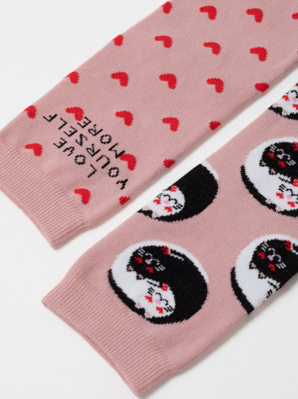Цена за 2 пары. Носки Классические CONTE Хлопковые носки с рисунком Love yourself пепельно-розовый - Conte elegant фото 3