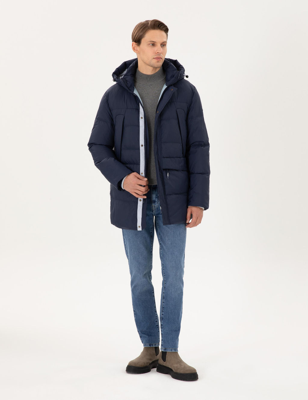 Lacivert Kap__onlu _i_me Kaban - Pierre cardin фото 5