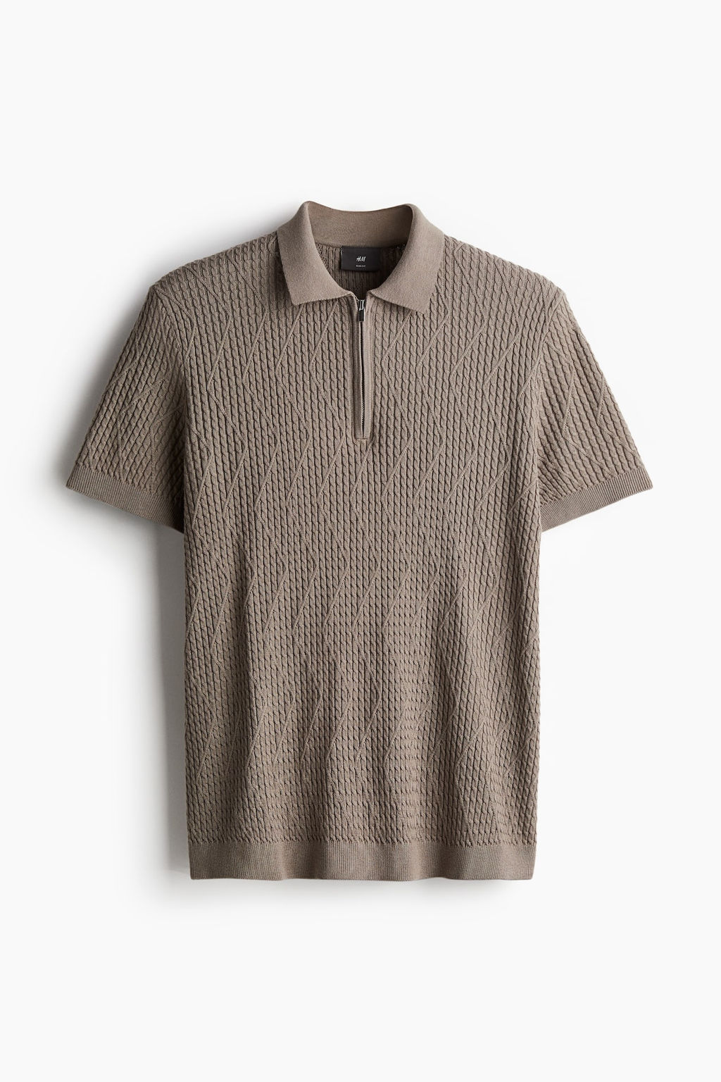 Polo en punto trenzado Slim Fit - H&m фото 6