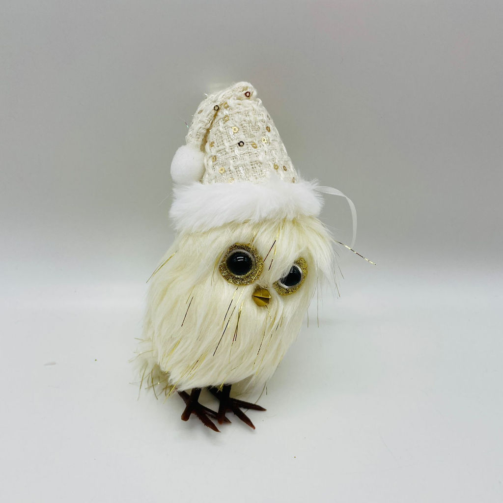 Елочная игрушка - Сова в шапке 16 см 12 шт в уп (арт. 23A-3219) - Ип лебедев о.ю фото 2