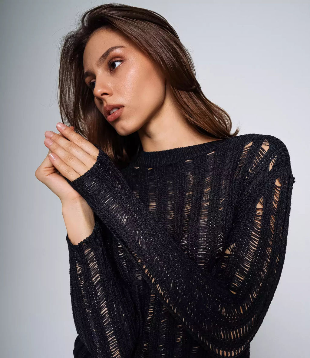 Джемпер #КТ8938, чёрный - Dommod фото 5