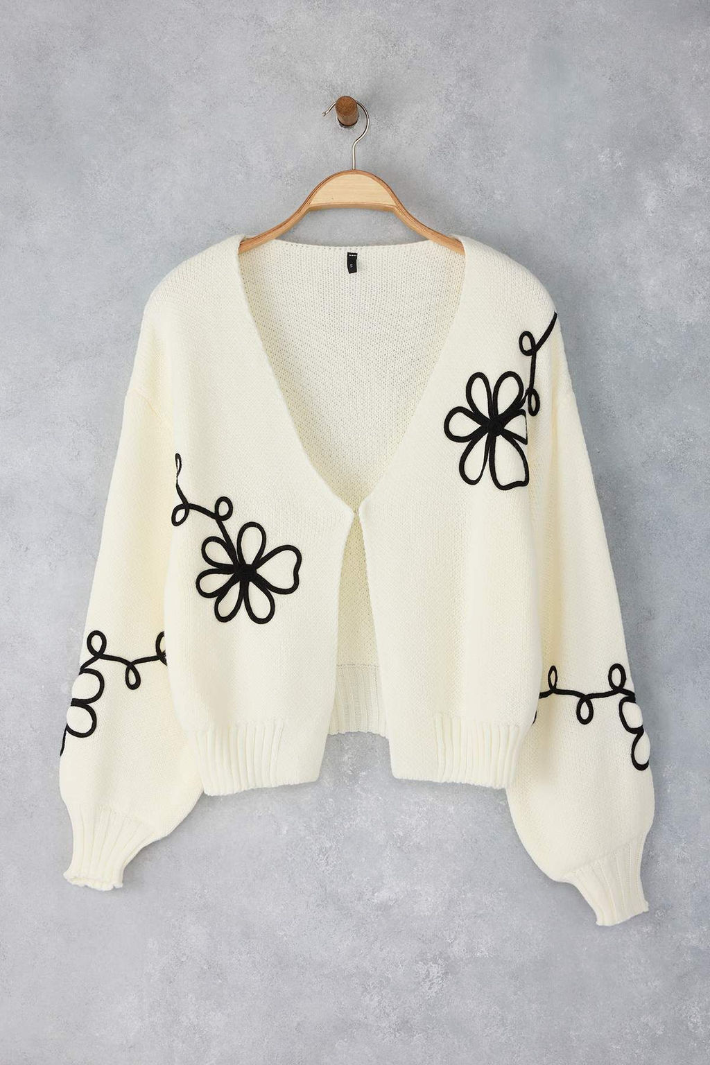 Ekru Nak?s Detayl? V Yaka Triko H?rka TWOAW25HI00291