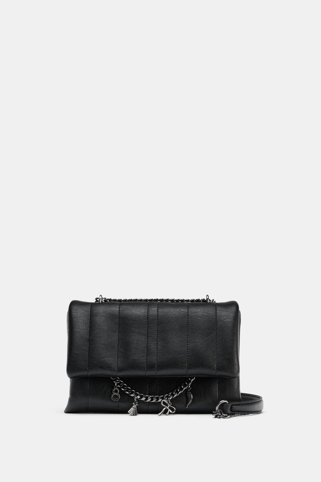 QUILTED CROSSBODY BAG WITH CHARMS - Zara фото 3