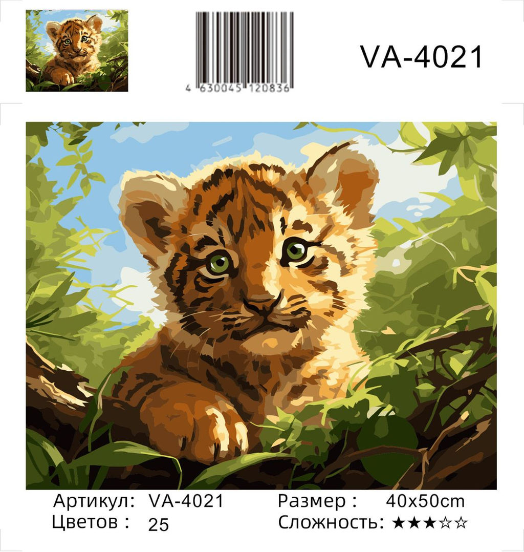 Картина по номерам на холсте и подрамнике 40х50 см