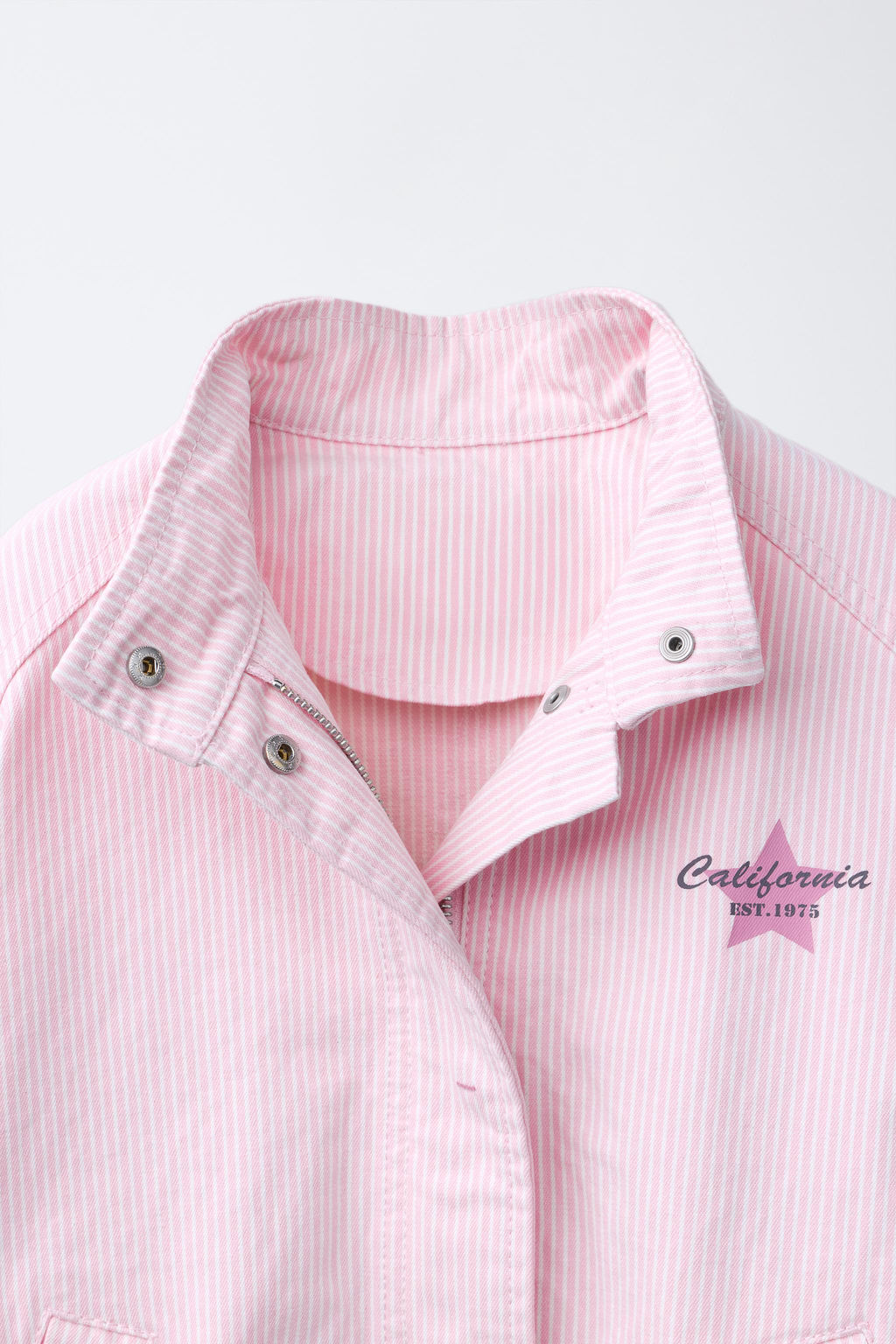 CAZADORA SARGA RAYAS / Rosa / Blanco - Zara фото 8