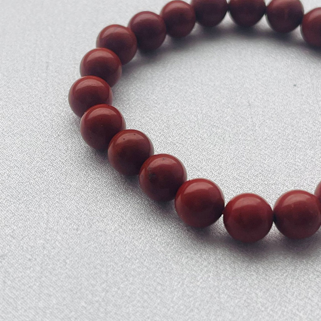 Браслет из кирпичной Яшмы 17,5 см