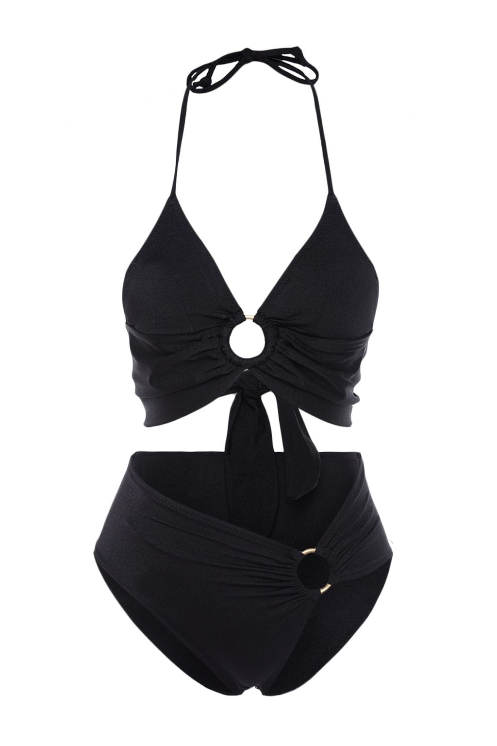 TRENDYOLMILLA Yesil Bralette Aksesuarl? Yuksek Bel Regular Bikini Tak?m? TBESS23BT00073  фото 7