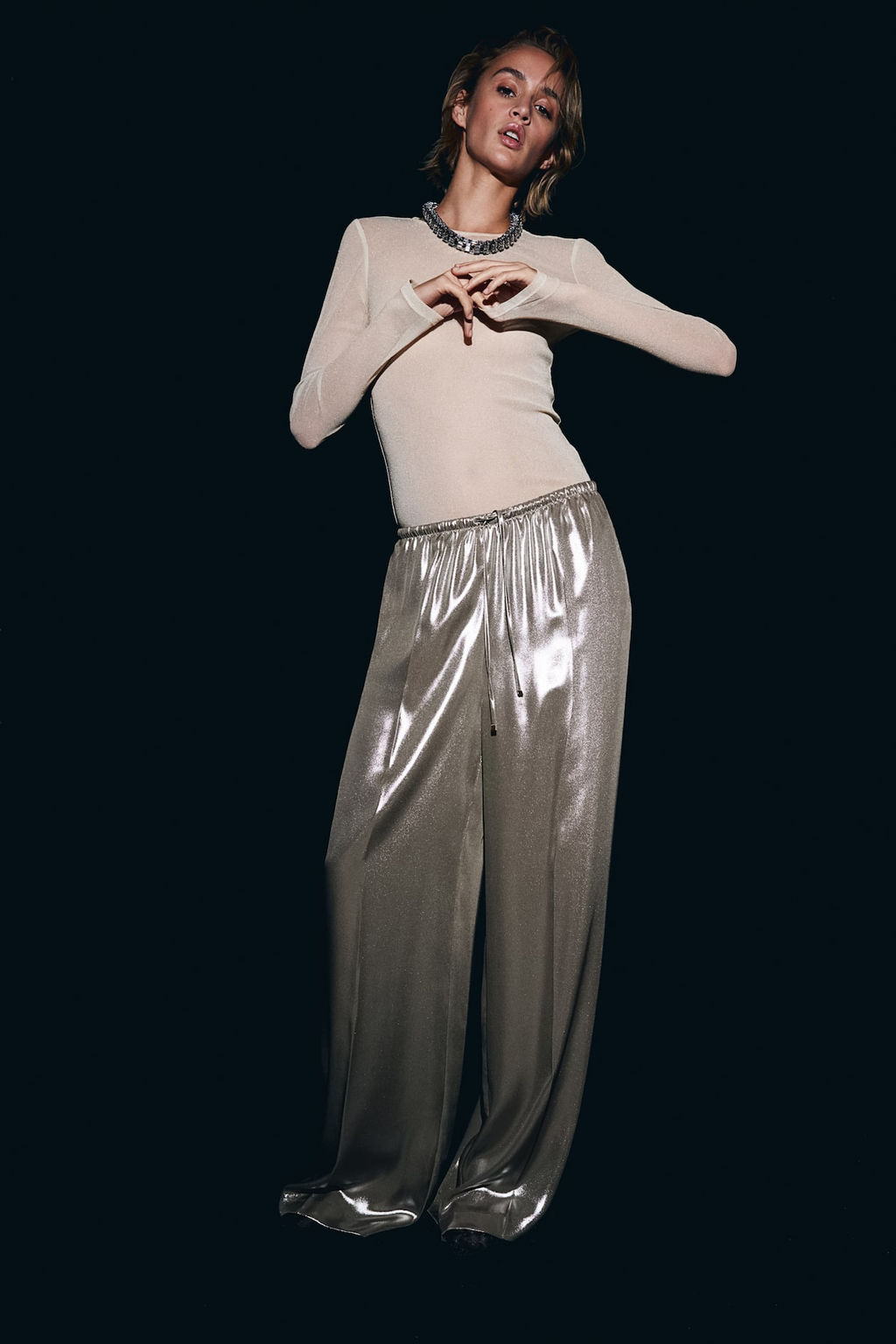 Pantalon amplio con cordon de ajuste - H&m фото 2