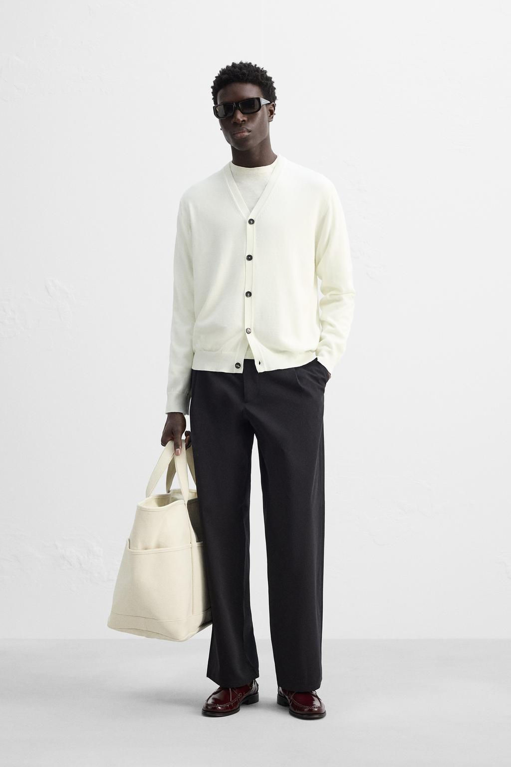 COTTON - WOOL CARDIGAN - Zara фото 9