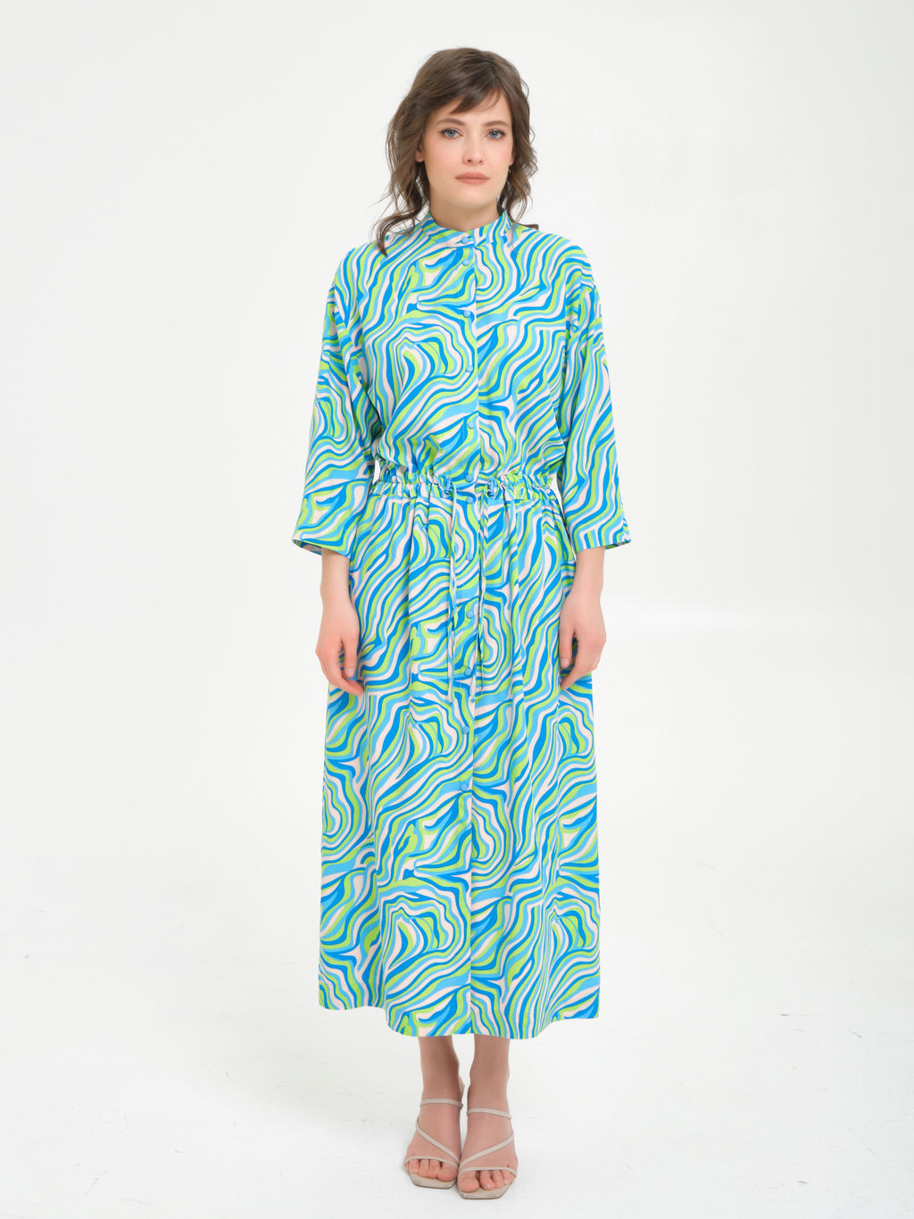 Платье из вискозы с принтом