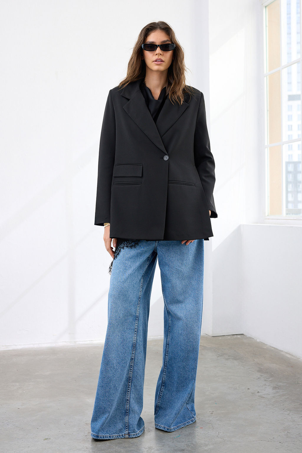 TRENDYOLMILLA Haki Oversize Astarl? Dokuma Blazer Ceket TWOAW24BC00070  фото 3
