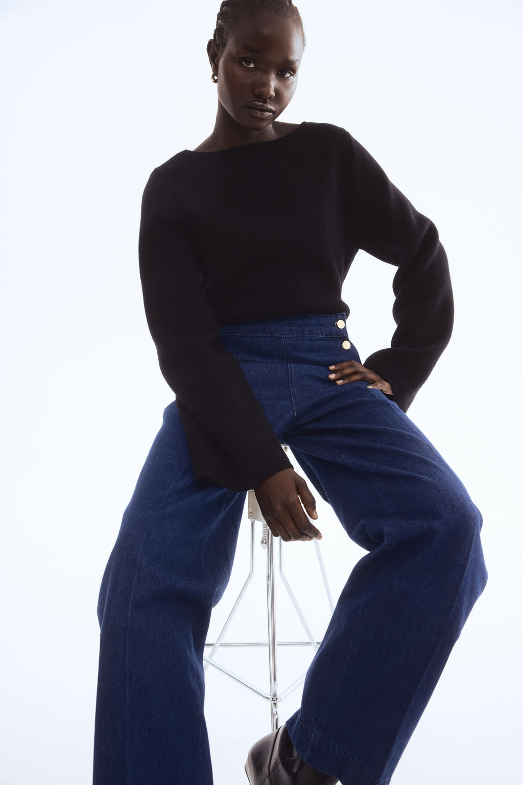 Pantal?n denim con botones - H&m фото 4