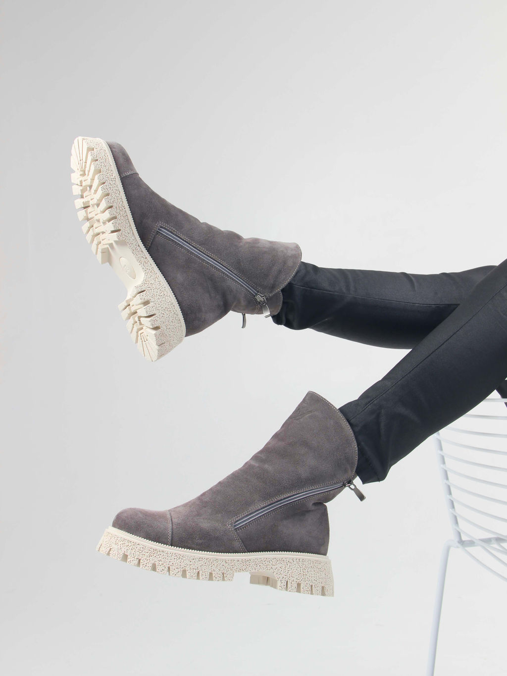 Ботинки EDART 233.1541 be. Серый замок/байка - Ed'art фото 8