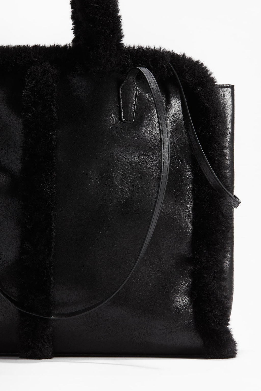 Bolso shopper con ribete efecto pelo - H&m фото 3