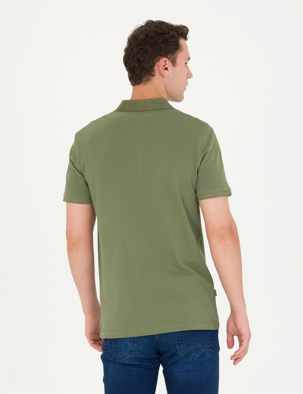 Haki Slim Fit Polo Yaka Ti__rt - Pierre cardin фото 5