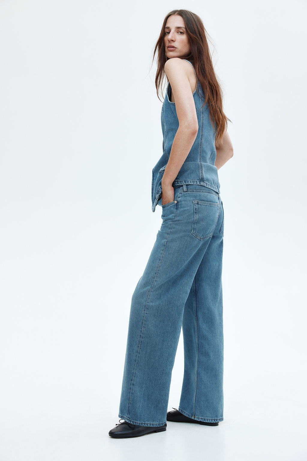 Feather Soft Wide Regular Jeans - H&m фото 6