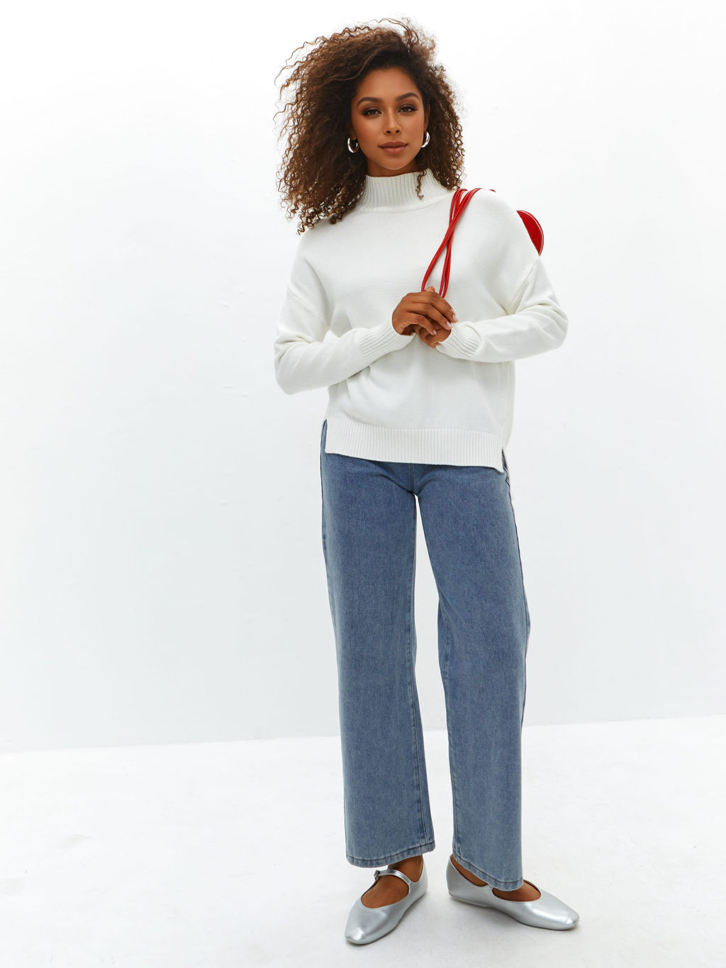 Свитер Дейн (белый) One Size - Nadi bordo фото 11