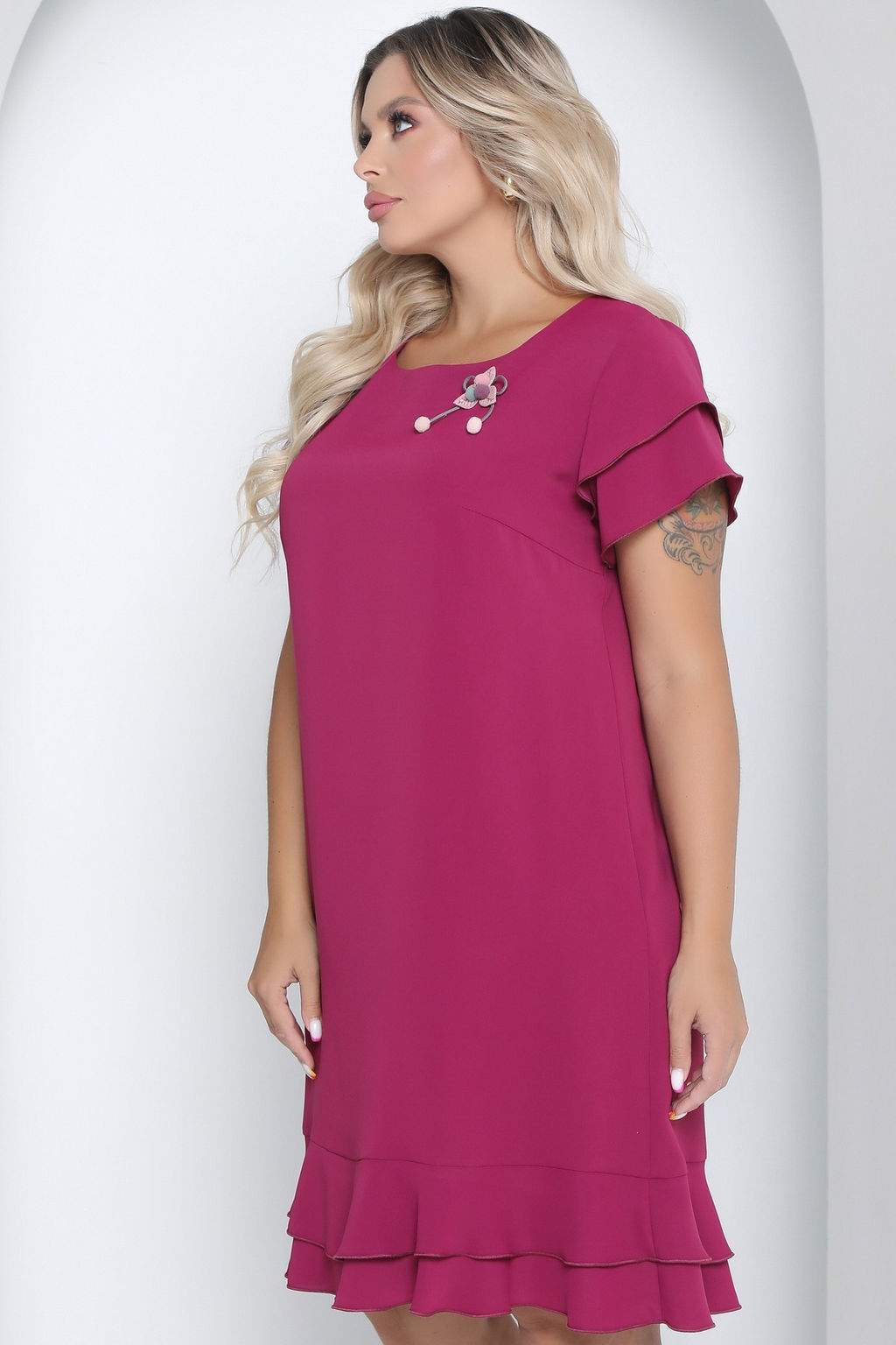 Платье П-2201/9 Цвет:фуксия - Леди агата фото 5