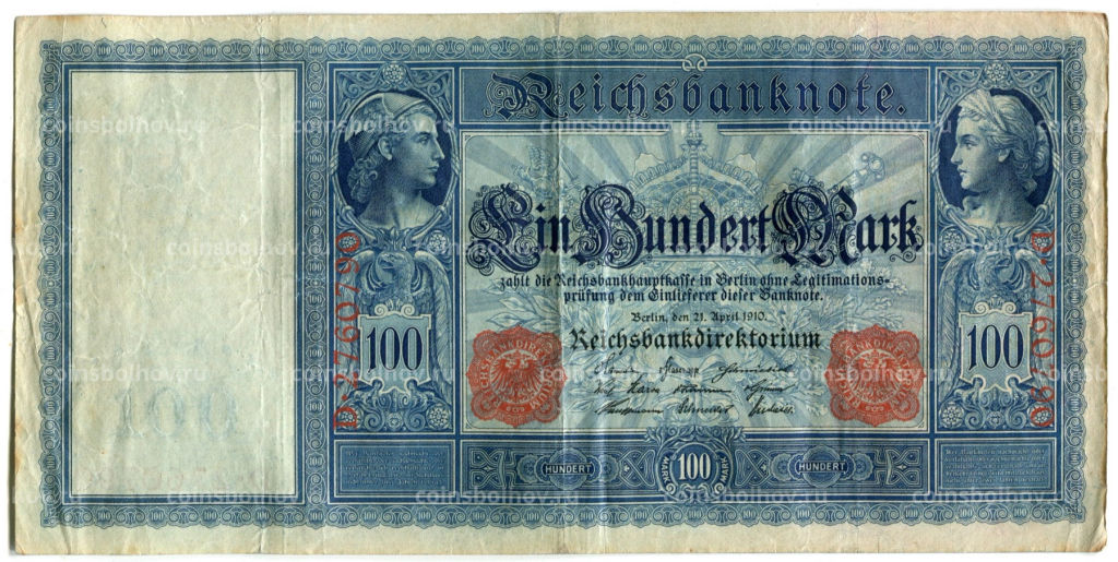 Банкнота 100 марок 1910 года Германия