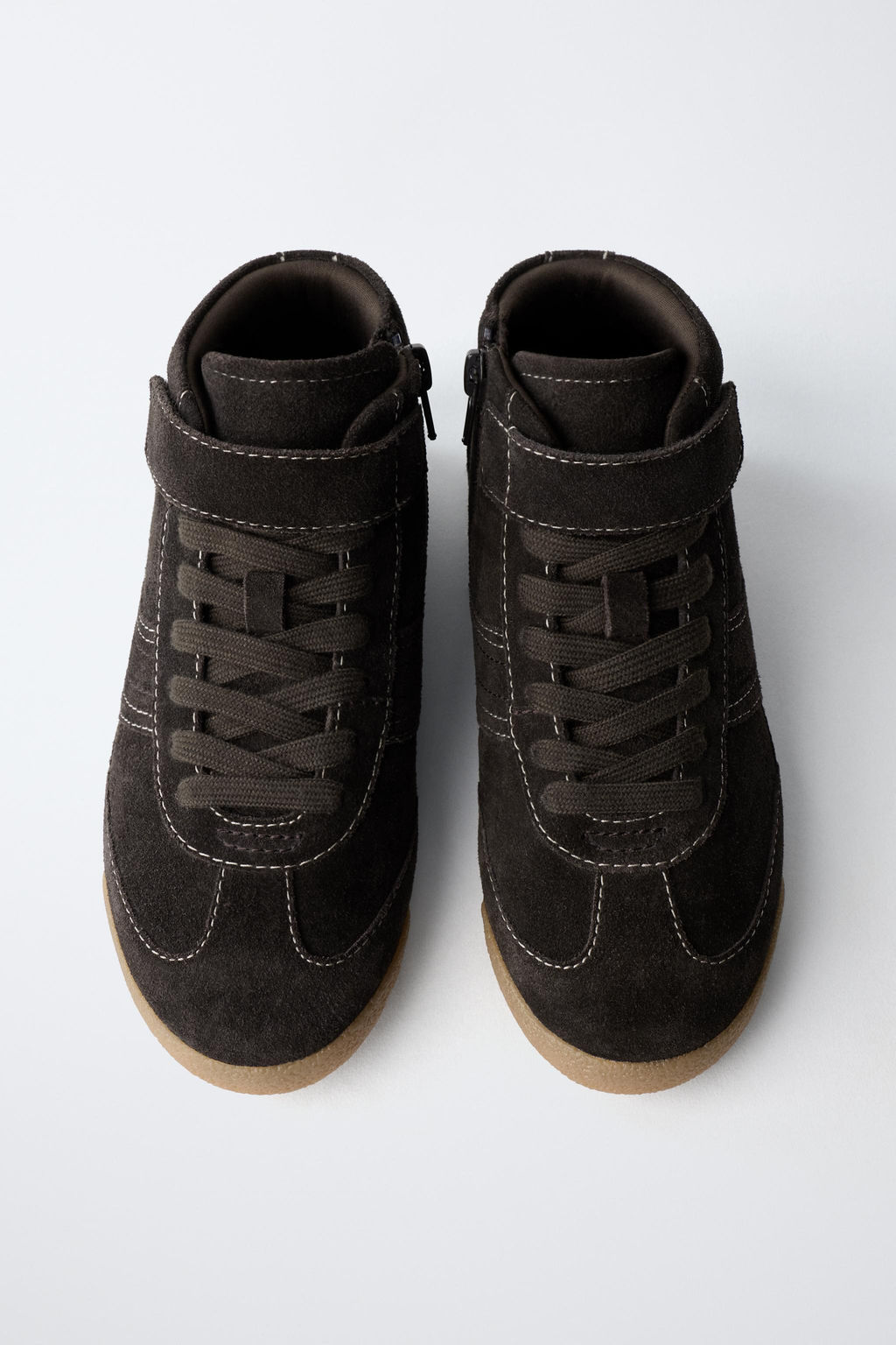 LEATHER BOXING HIGH-TOP SNEAKERS - Zara фото 16