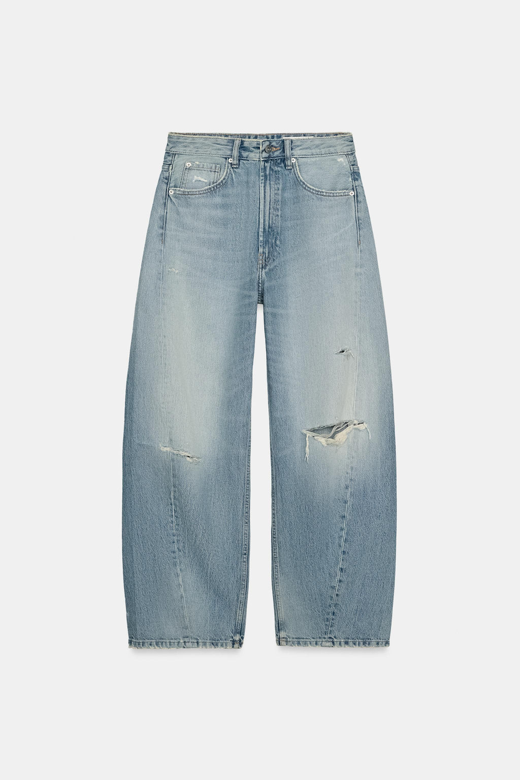 JEANS TRF BAGGY BALLOON TIRO MEDIO / Celeste - Zara фото 8