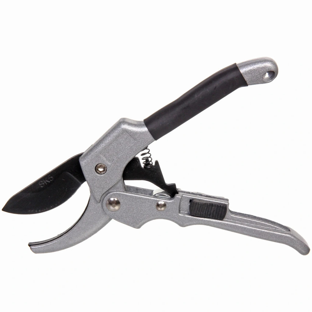 Секатор плоскостной 8" (20,5см) "Макси" усиленный, гальваническое покрытие, алюминиевые комбинированный ручки ДоброСад