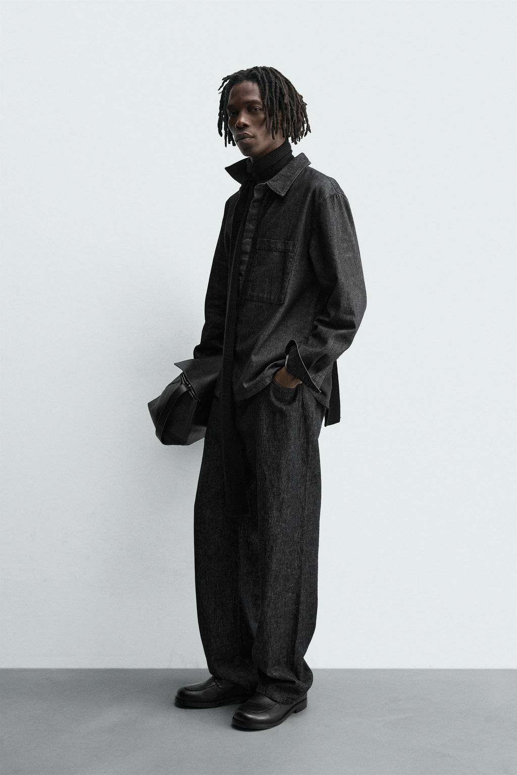 WASHED DENIM SHIRT - Zara фото 4