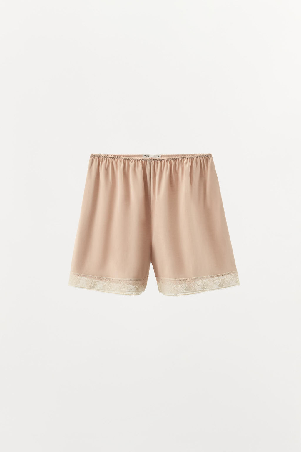 SHORTS SATINADO ENCAJE / Rosa - Zara фото 5