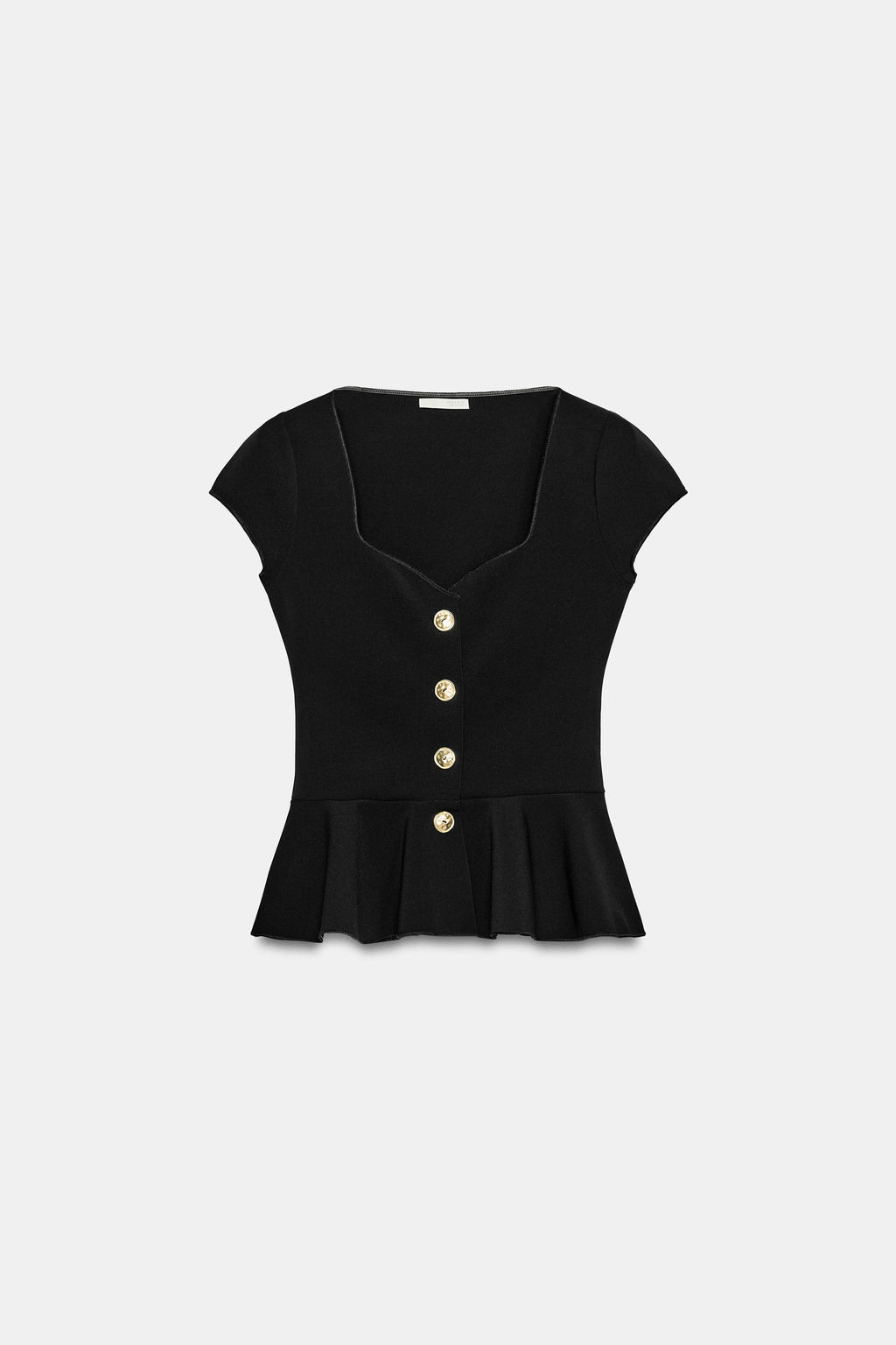 TOP PEPLUM BOTONES / Negro - Zara фото 6