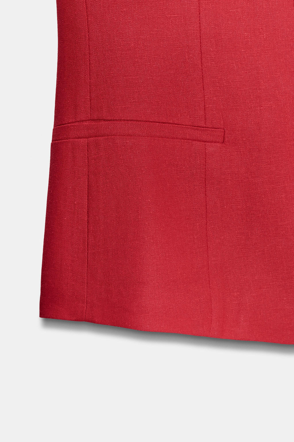 CHALECO ESCOTE CORAZ?N CON LINO / Rojo