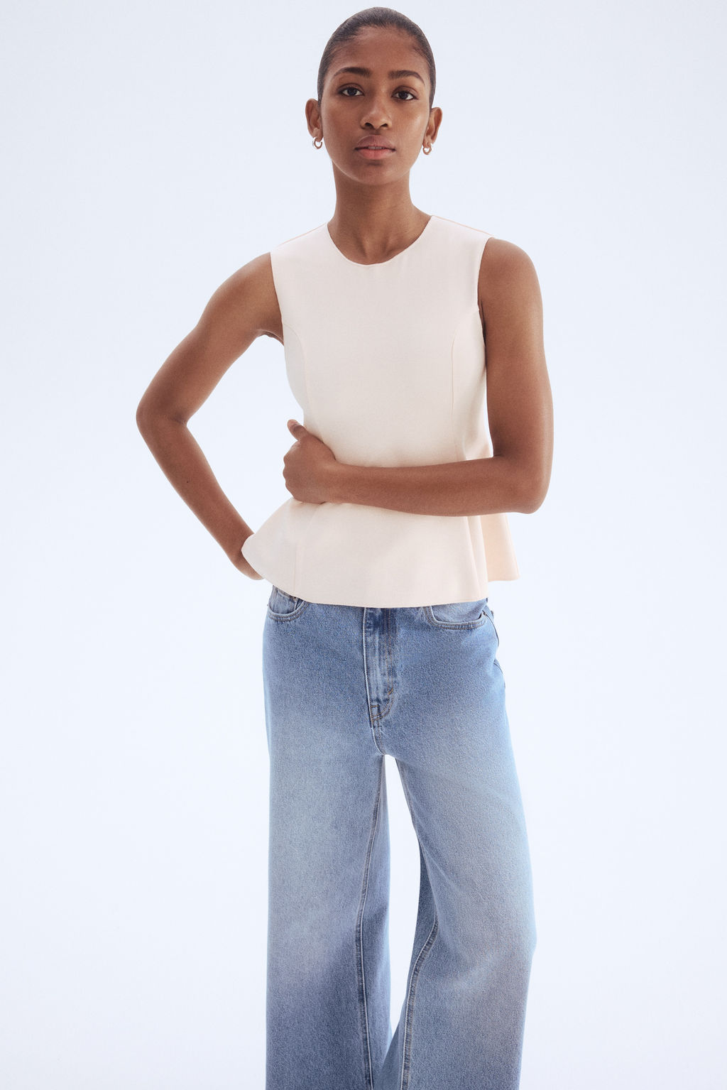 Top interlock con peplum - H&m фото 3