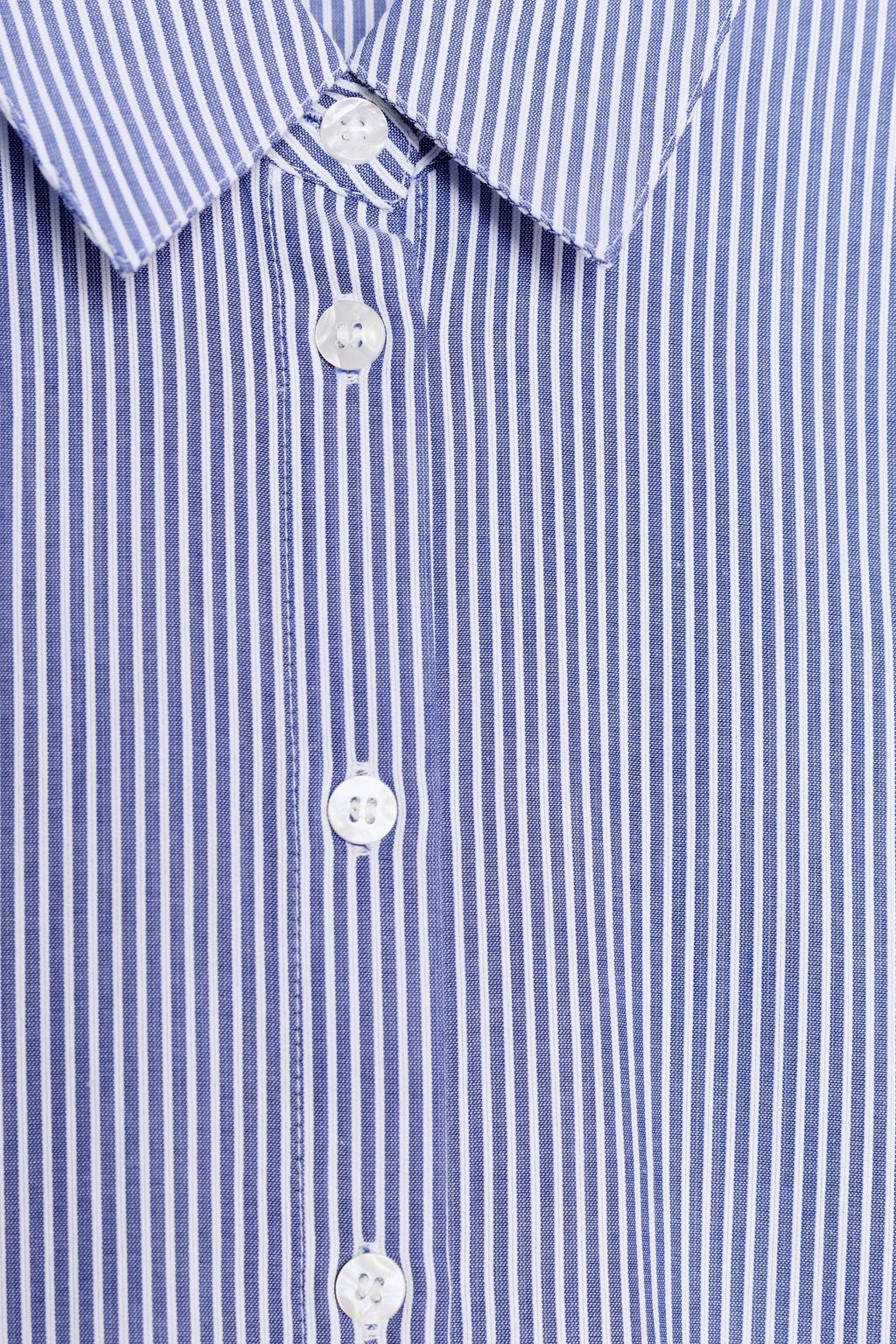 CAMISA ALGOD?N RAYAS / Crudo / Azul - Zara фото 9