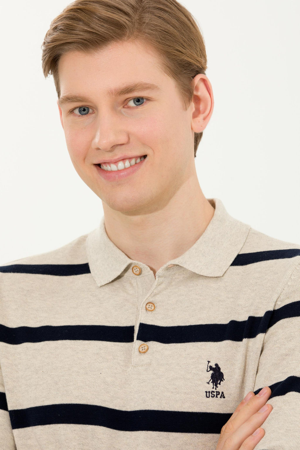Мужской свитер из трикотажа Stone Melange - U.s. polo assn фото 14