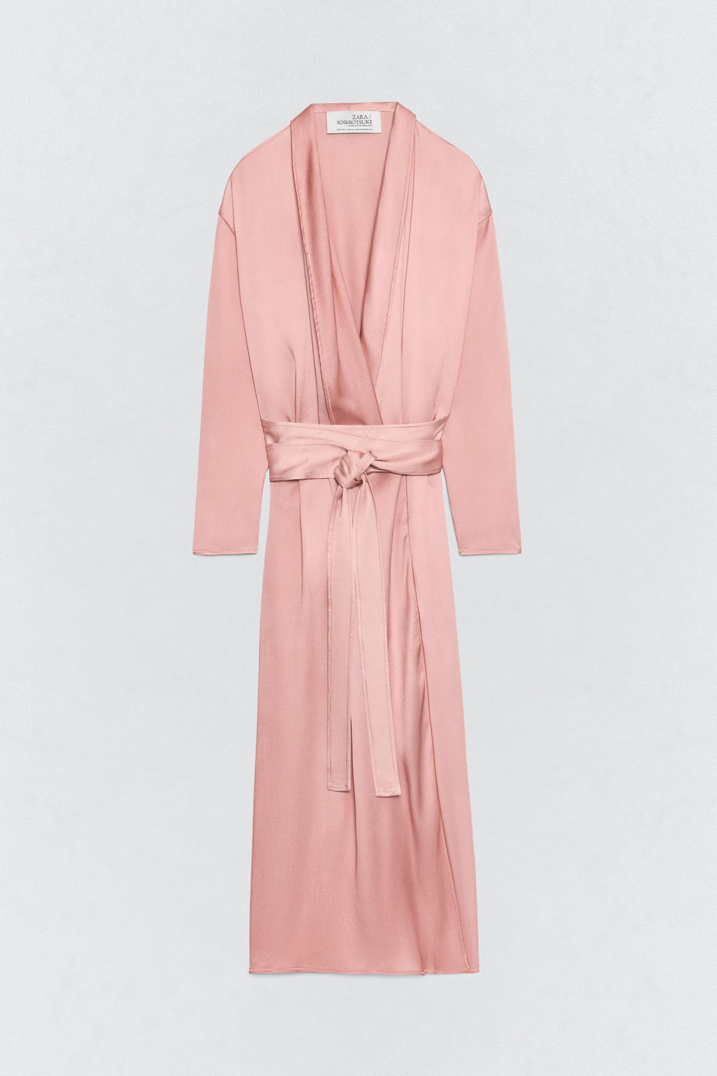 SOSHIOTSUKI X ZARA SATIN BELTED DRESS  фото 6